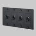 Buster + Punch 4-Gang Toggle Switch – Cross - Black / Without Logo - 4G Toggle