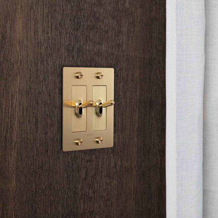 Buster + Punch 2-Gang Toggle Switch – Cross - 2G Toggle