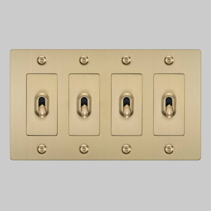 Buster + Punch 4-Gang Toggle Switch – Linear - 4G Toggle