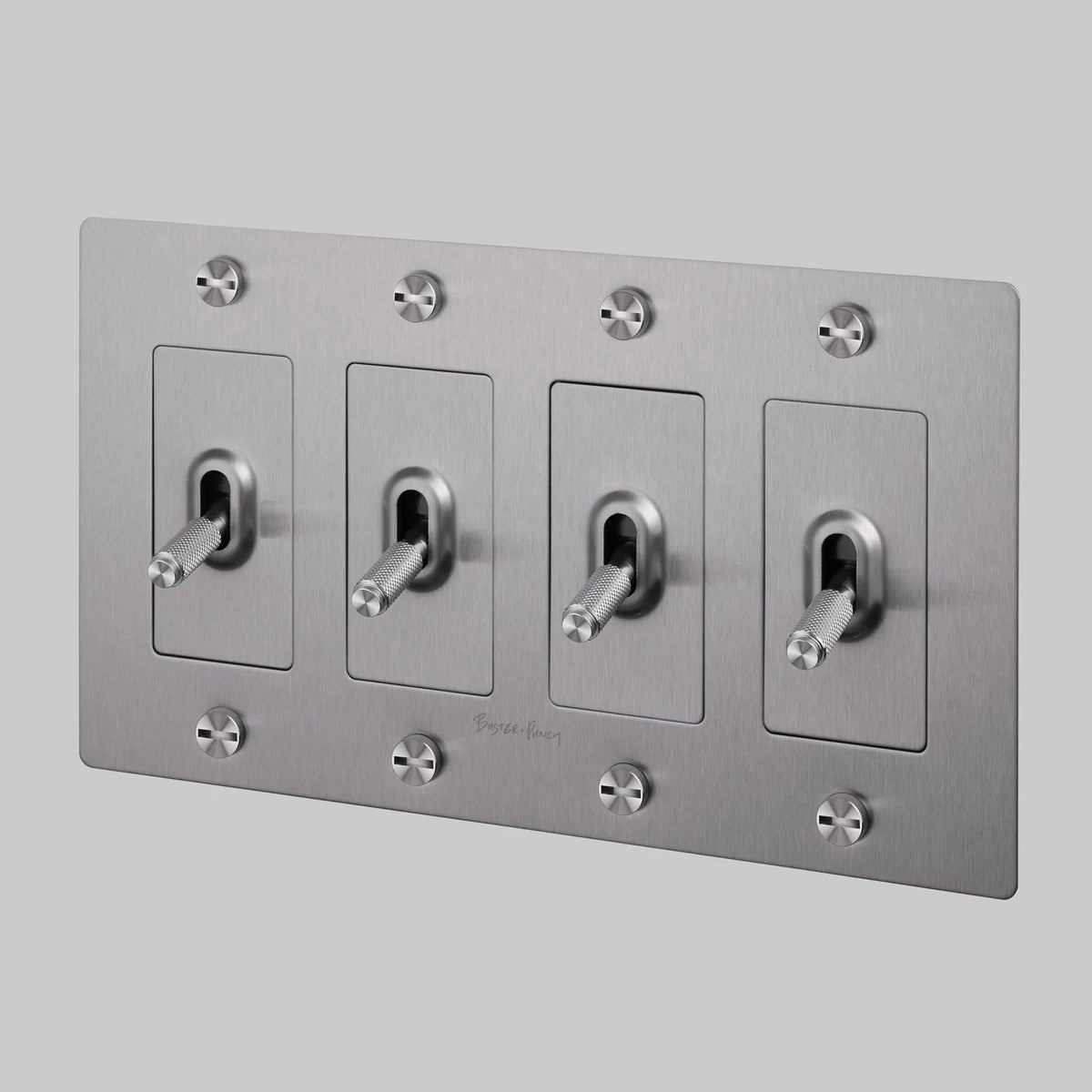 Buster + Punch 4-Gang Cross Toggle Light Switch | JSL Hardware Canada