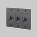 Buster + Punch 3-Gang Toggle Switch – Cross - Smoked Bronze / Without Logo - 3G Toggle