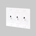 Buster + Punch 3-Gang Toggle Switch – Cross - White / With Logo - 3G Toggle