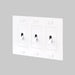 Buster + Punch 3-Gang Toggle Switch – Cross - White / Without Logo - 3G Toggle