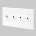 Buster + Punch 4-Gang Toggle Switch – Cross - White / Without Logo - 4G Toggle