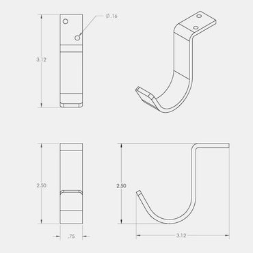 CBH 730 Steel Closet Support Bracket