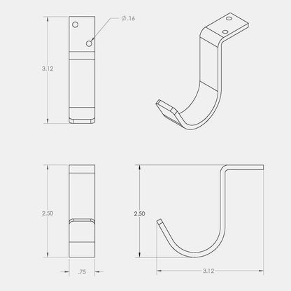 CBH 730 Steel Closet Support Bracket