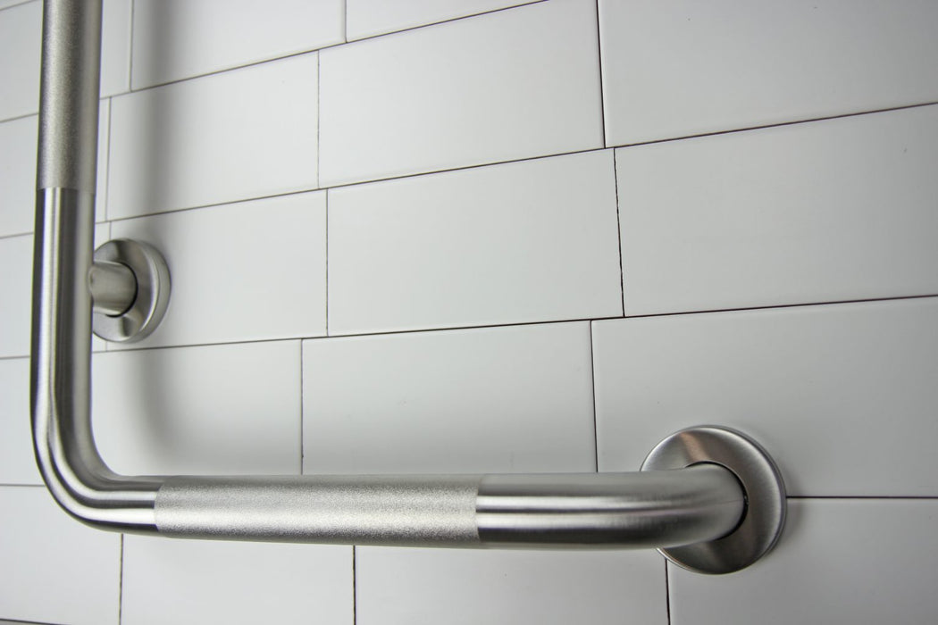 Frost 1003 L-Shaped Grab Bars- 1 ¼″ Diameter, Stainless Steel, 30"x30"