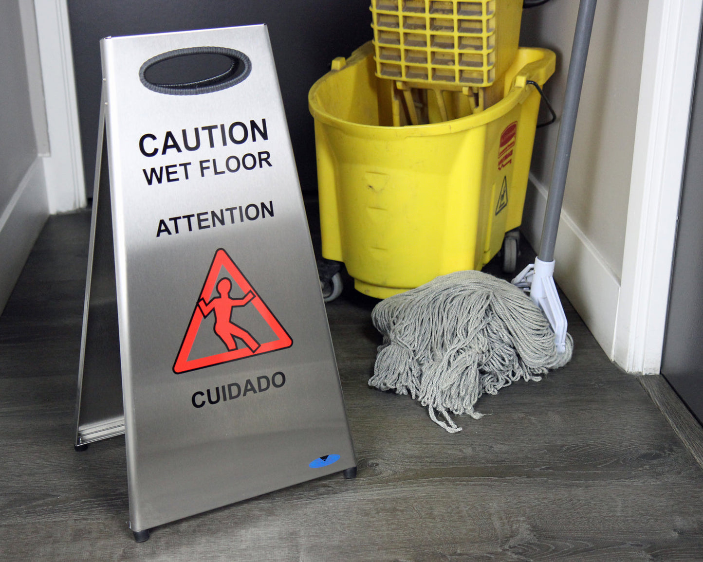 Frost 1119 Stainless Steel Wet Floor Sign | JSL Hardware