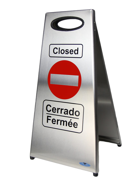 Frost 1121 Stainless Steel Closed No Entry Floor Sign