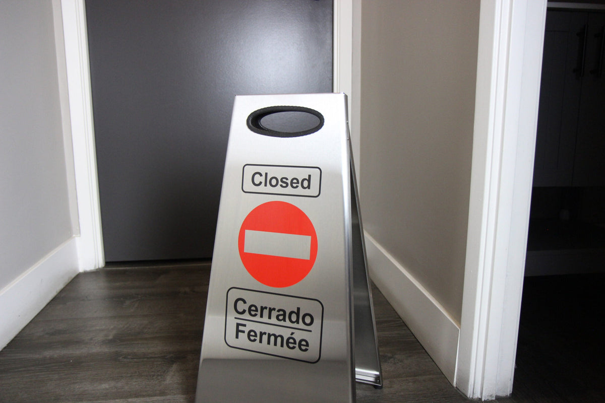 Frost 1121 Stainless Steel Closed No Entry Floor Sign