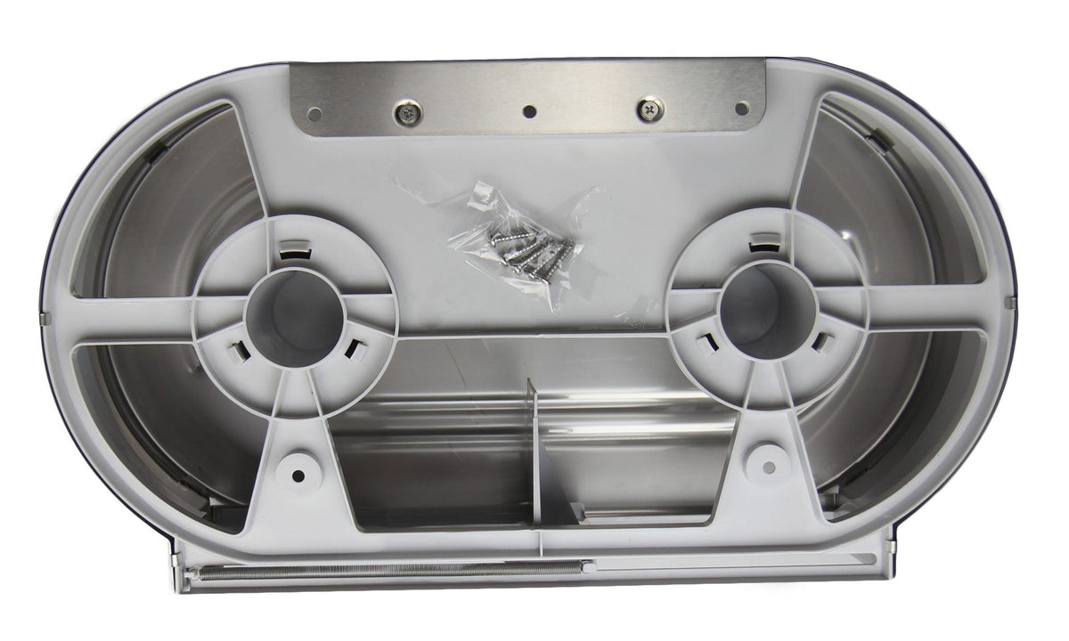 Frost 169 Universal Jumbo Double Toilet Tissue Dispenser, Stainless Steel