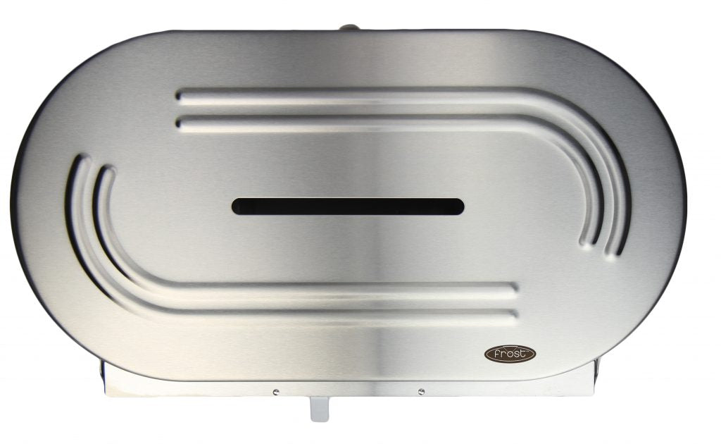 Frost 169 Universal Jumbo Double Toilet Tissue Dispenser, Stainless Steel