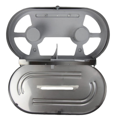 Frost 169 Universal Jumbo Double Toilet Tissue Dispenser, Stainless Steel