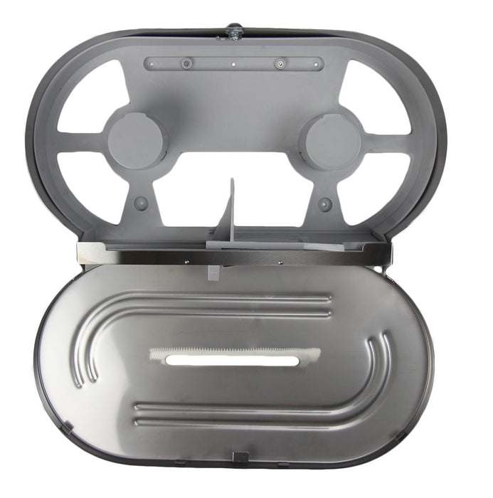 Frost 169 Universal Jumbo Double Toilet Tissue Dispenser, Stainless Steel