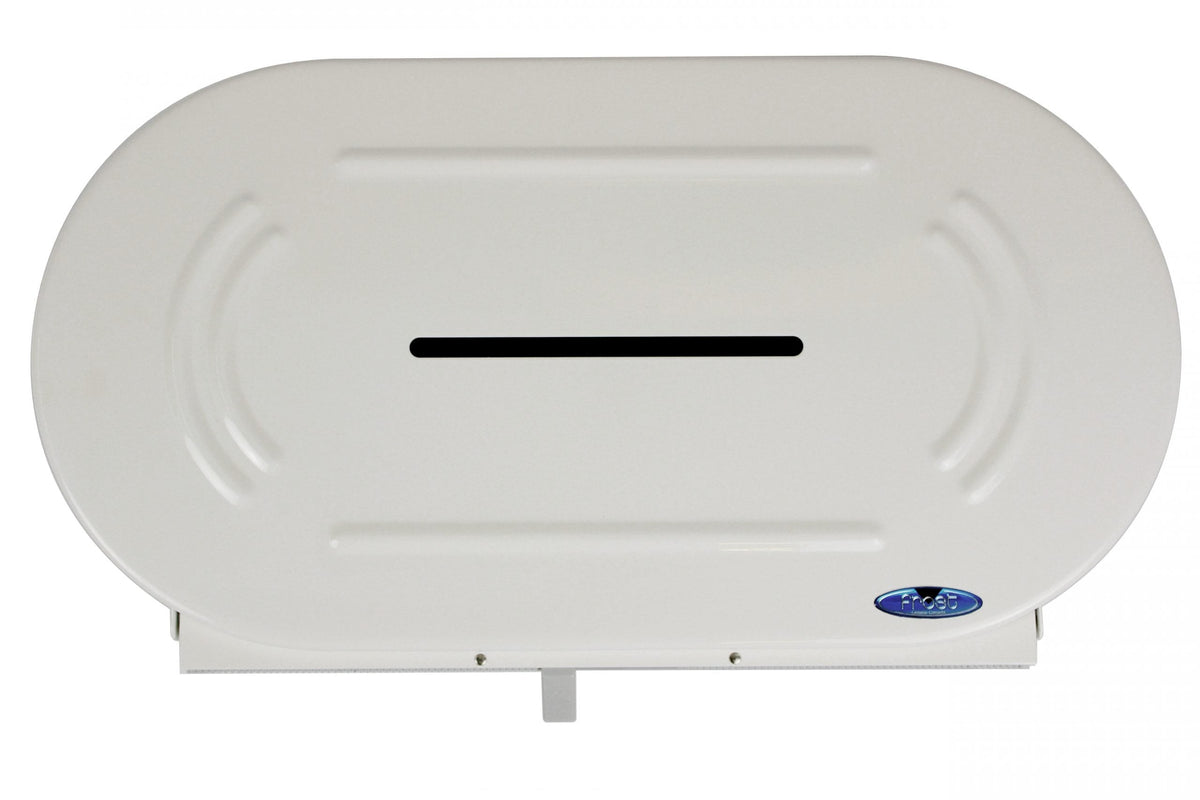 Frost 170 Universal Jumbo Double Toilet Tissue Dispenser, White