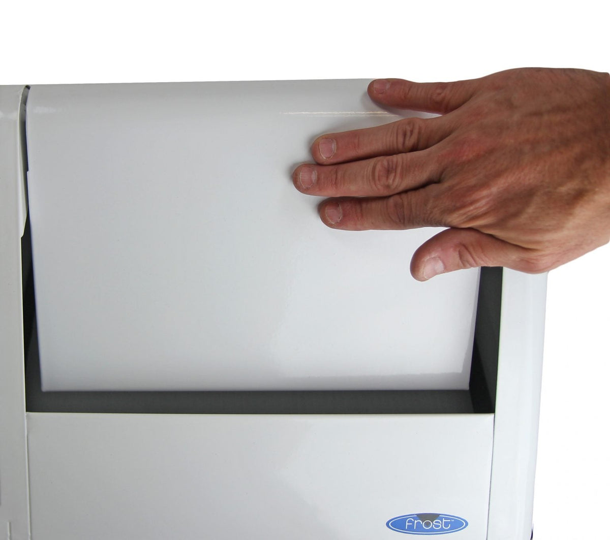 Frost 301 Free Standing Swing Top Waste Receptacle, White
