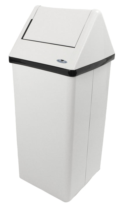 Frost 301 Free Standing Swing Top Waste Receptacle, White