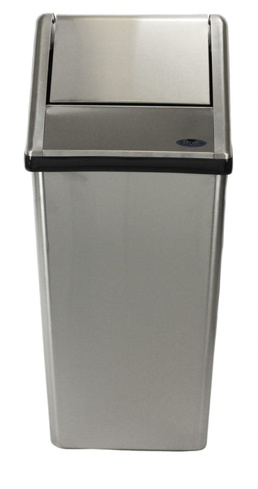 Frost 301 Free Standing Swing Top Waste Receptacle, Stainless Steel