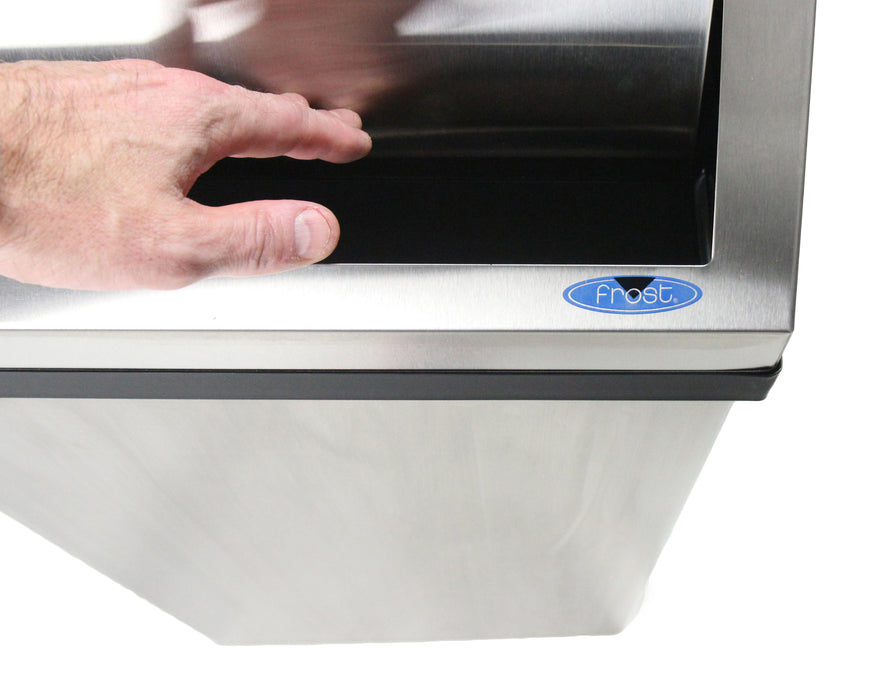 Frost 303 Wall Mounted Waste Receptacle, Stainless Steel