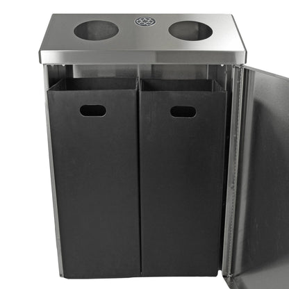 Frost 315 Wall Mount Recycling Station, Stainless Steel
