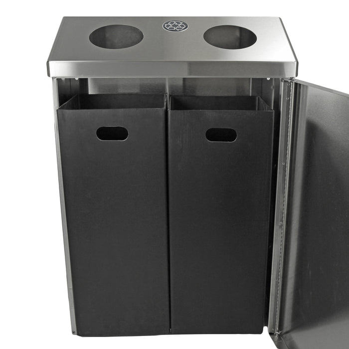 Frost 315 Wall Mount Recycling Station, Stainless Steel