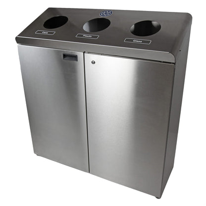 Frost 316 Floor Standing Recycling Station, Stainless Steel