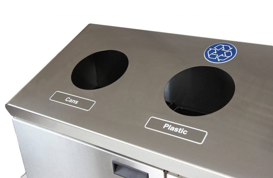 Frost 316 Floor Standing Recycling Station, Stainless Steel