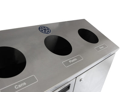 Frost 316 Floor Standing Recycling Station, Stainless Steel