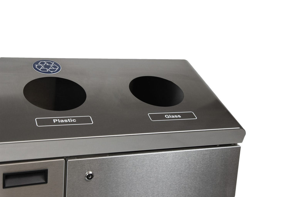 Frost 316 Floor Standing Recycling Station, Stainless Steel