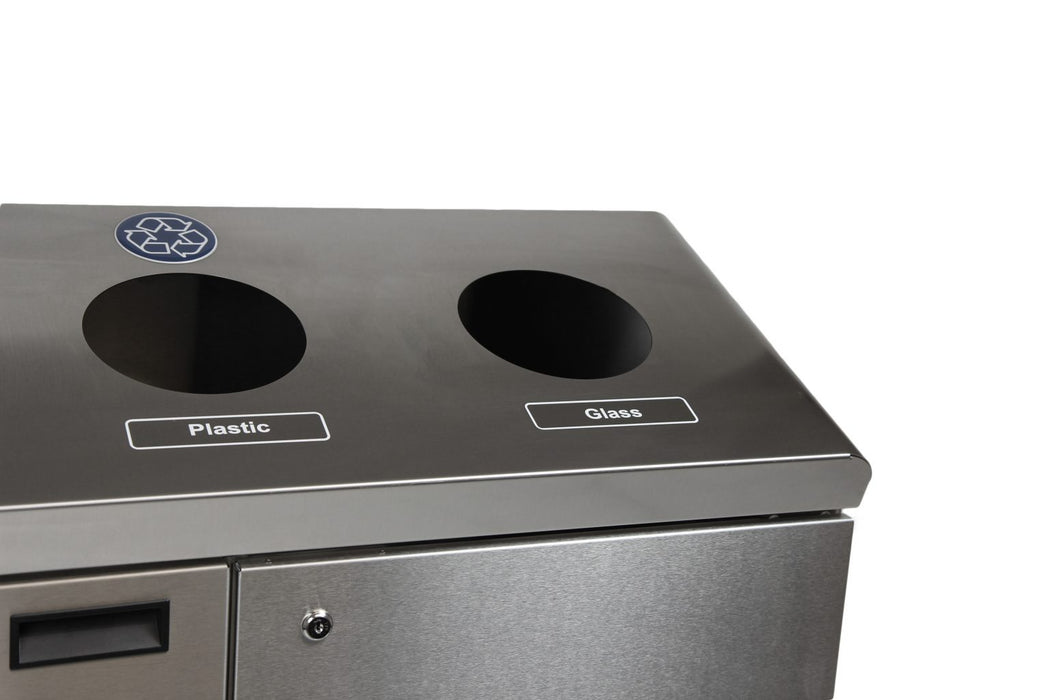 Frost 316 Floor Standing Recycling Station, Stainless Steel