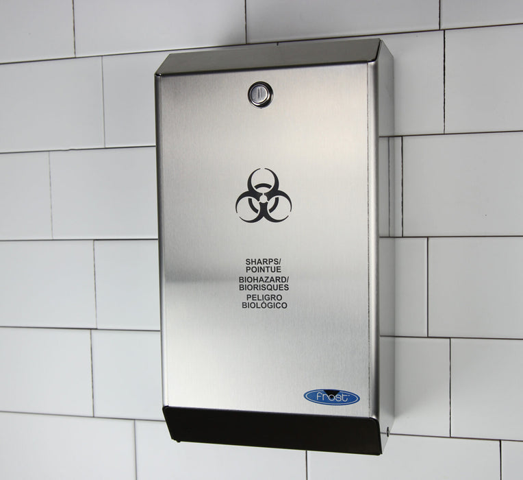 Frost 878 Biomedical Sharps Disposal, Stainless Steel