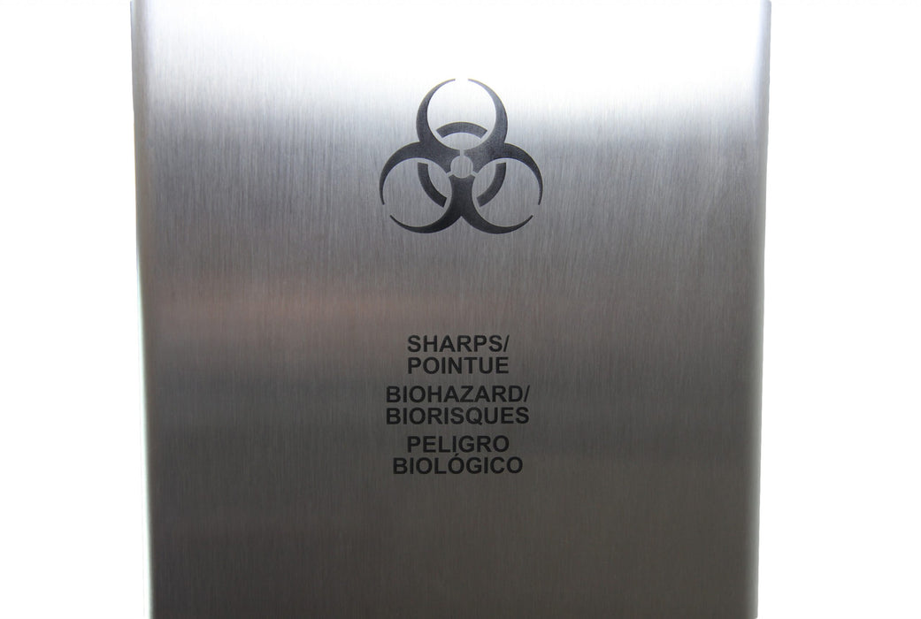 Frost 878 Biomedical Sharps Disposal, Stainless Steel