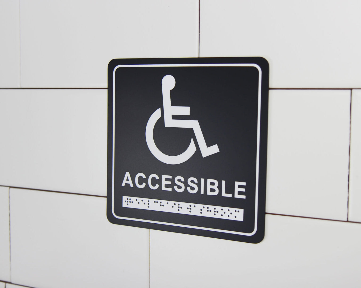 Frost 964 Accessible Washroom Sign with Braille | JSL Hardware
