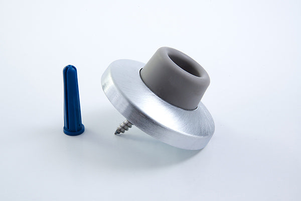 GSH 250 commercial wall stop with cylindrical rubber bumper and mounting hardware