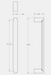 Technical dimension drawing of a CBH 1266 Tubular Ladder-Style Door Pull showing front and side views with measurements in millimeters and inches on a light gray background.