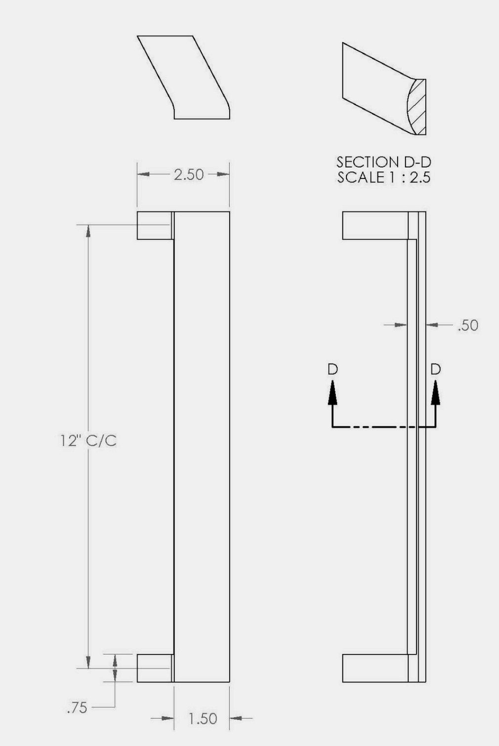 CBH 305 Ladder-Style Door Pull