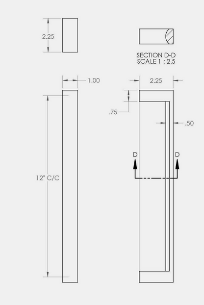 CBH 310CP Ladder-Style Door Pull