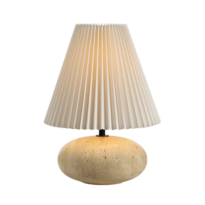 Lampe de table Lechuga de Renwil – Lin beige et avoine