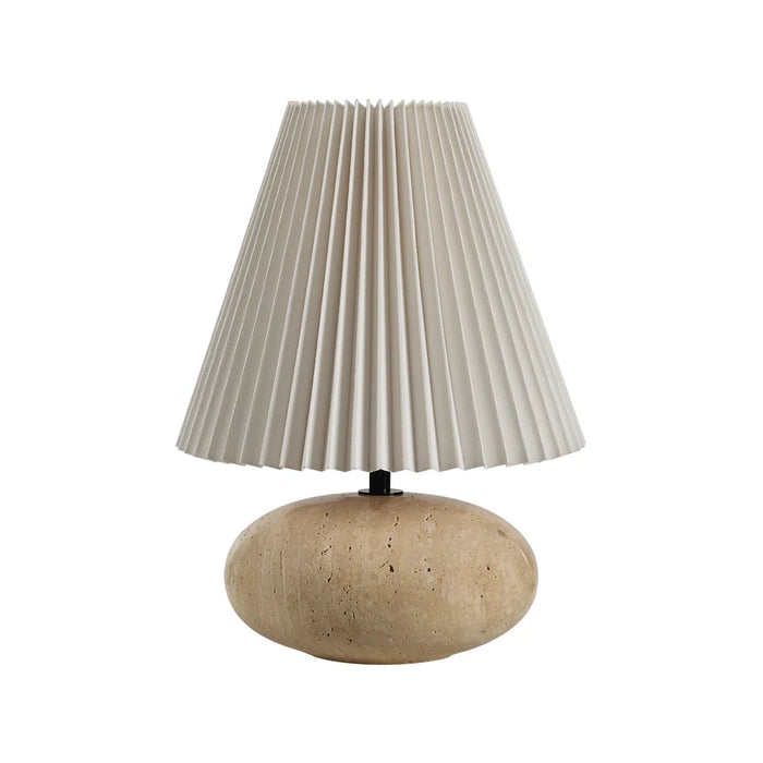 Lampe de table Lechuga de Renwil – Lin beige et avoine