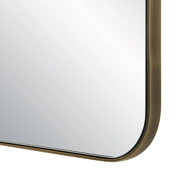 Miroir mural Sodalite Renwil – Cadre décoratif en fer couleur champagne