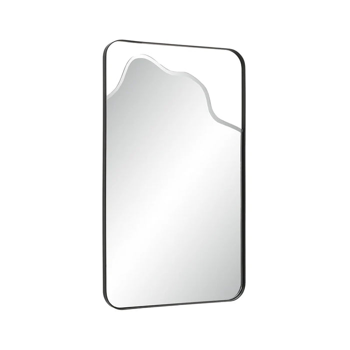 Miroir mural Sodalite Renwil – Cadre décoratif en fer couleur champagne