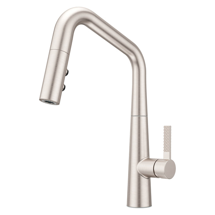 Asari 1-Handle Pull-Down Kitchen Faucet - Stainless Steel - Pull-Down