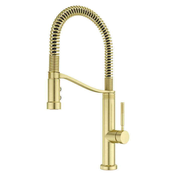 Bruton 1-Handle Pull-Down Kitchen Faucet - Brushed Gold - Pull-Down