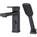 Deckard 1-Handle Roman Tub Faucet and Hand Shower - Matte Black - Tub Faucet