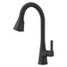 Frontera 1-Handle Pull-Down Kitchen Faucet - Matte Black - Pull-Down