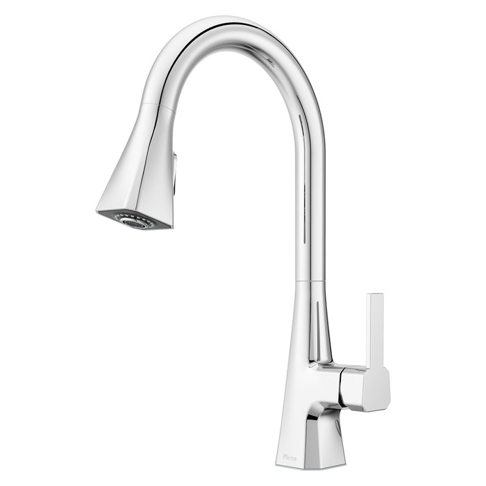 Frontera 1-Handle Pull-Down Kitchen Faucet - Polished Chrome - Pull-Down