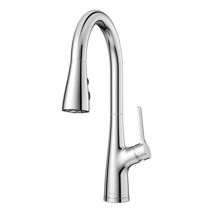 Neera 1-Handle Pull-Down Kitchen Faucet - Polished Chrome - Pull-Down