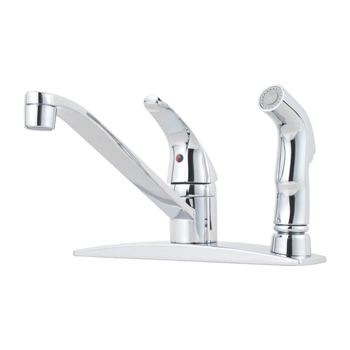 Pfirst Series 1-Handle Kitchen Faucet With Side Spray - Polished Chrome - Single Handle