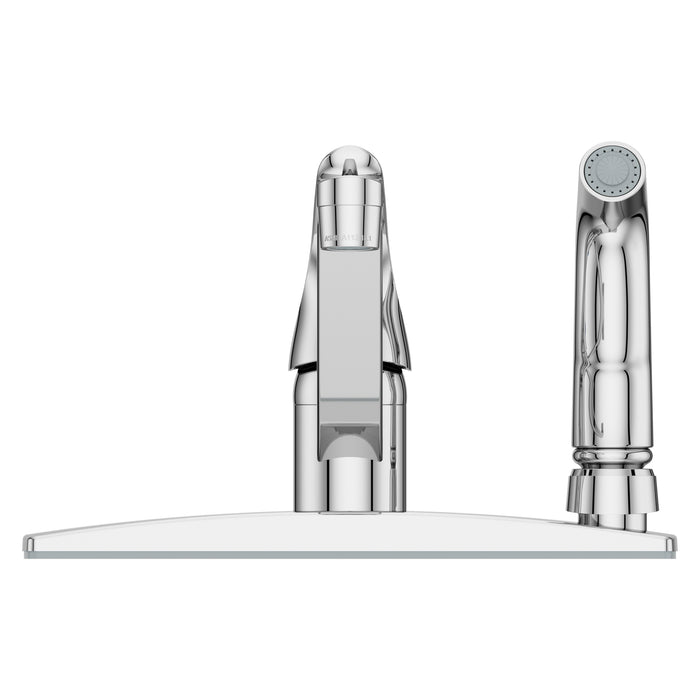 Pfirst Series 1-Handle Kitchen Faucet With Side Spray - Polished Chrome - Single Handle
