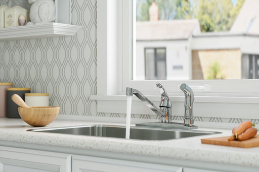 Pfirst Series 1-Handle Kitchen Faucet With Side Spray - Polished Chrome - Single Handle